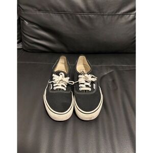 Vans Authentic Black Canvas Low Top Skate Shoes Men's Size 9